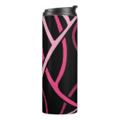 Abstrakt rosa Reben Thermosbecher (Nach links gedreht)