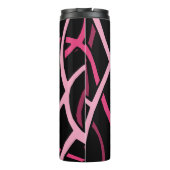 Abstrakt rosa Reben Thermosbecher (Rückseite)