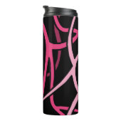 Abstrakt rosa Reben Thermosbecher (Nach rechts gedreht)