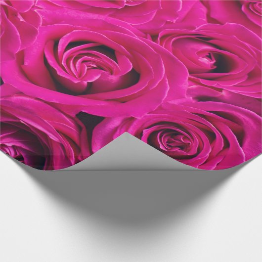Abstrakt Rosa Rose Garten Elegante Geschenkpapier (Ecke)