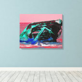 Abstrakt rosa Shipwrack Leinwanddruck (Insitu (Holzboden))