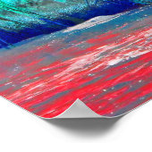 Abstrakt rosa Shipwrack Poster (Ecke)