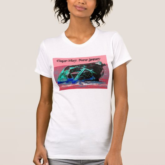 Abstrakt rosa Shipwrack T-Shirt (Vorderseite)