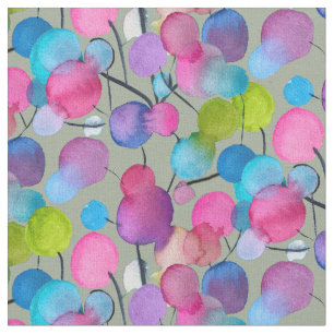 Abstrakt rosa Sommerbaumkunst Stoff