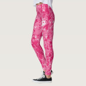 Abstrakt rosa Spritzer Leggings (Links)