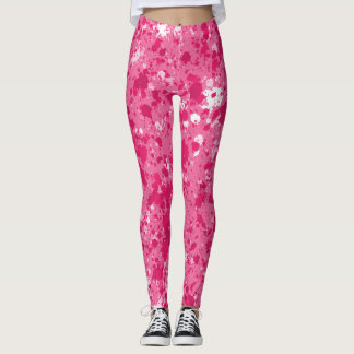Abstrakt rosa Spritzer Leggings