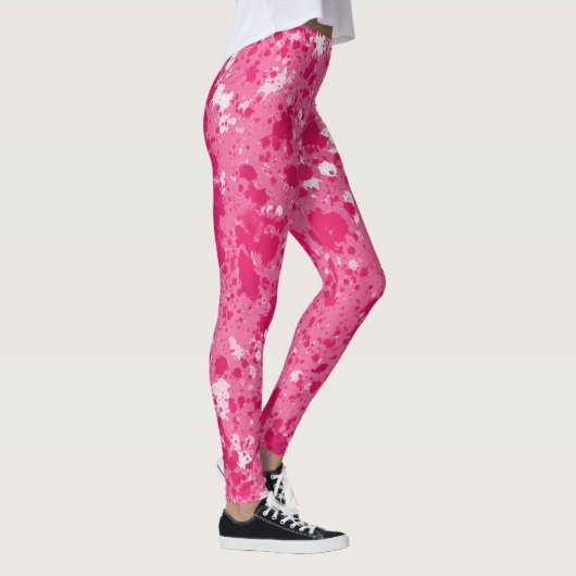 Abstrakt rosa Spritzer Leggings (Rechts)
