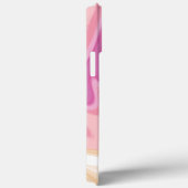 Abstrakt rosa Streifen Modernes Telefon Girly Case-Mate iPhone Hülle (Rückseite / Rechts)