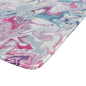 Abstrakt rosa und blaue Marmorplatte Schneidebrett (Ecke)