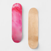Abstrakt Rosa und Rot Skateboard (Vorderseite)
