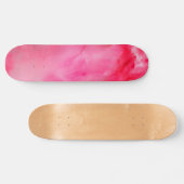 Abstrakt Rosa und Rot Skateboard (Horizontal)