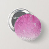 abstrakt rosa und weiße Herzen Button (Vorne & Hinten)