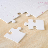 Abstrakt rosa Wasserfarbe, Kirschbaum Puzzle (Seite)