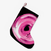 Abstrakt rosa Wasserfarbe Kleiner Weihnachtsstrumpf (Vorderansicht (hängend))