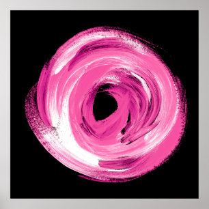 Abstrakt rosa Wasserfarbe Poster