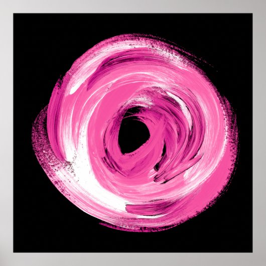 Abstrakt rosa Wasserfarbe Poster (Vorne)