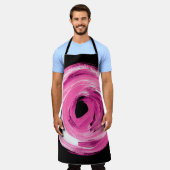 Abstrakt rosa Wasserfarbe Schürze (Getragen)