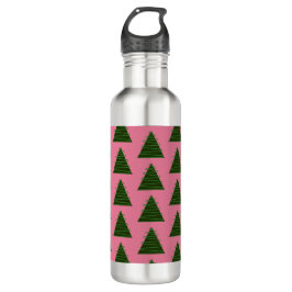 Abstrakt rosa Weihnachtsbaumflasche Edelstahlflasche
