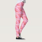 Abstrakt rosa Wellenmuster Leggings (Rechts)