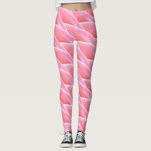 Abstrakt rosa Wellenmuster Leggings