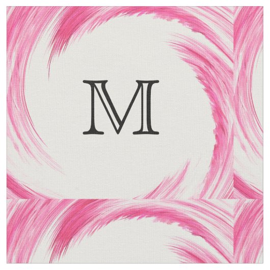 Abstrakt-rosa-wirbelfarbenes Monogramm Stoff (Nahaufnahme)