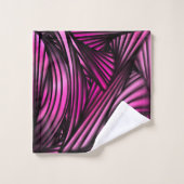 Abstrakt rosa wirbeln badhandtuch set (Waschlappen)