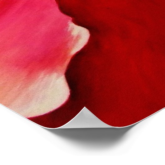 Abstrakt Rosenknospe Poster (Ecke)