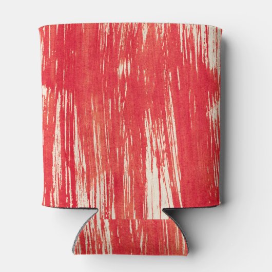 Abstrakt Rot: Aquarellfarbener Hintergrund. Dosenkühler (Rückseite)