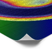 Abstrakt Rot-Gelb-Blaue Regenbogenfarben Poster (Ecke)