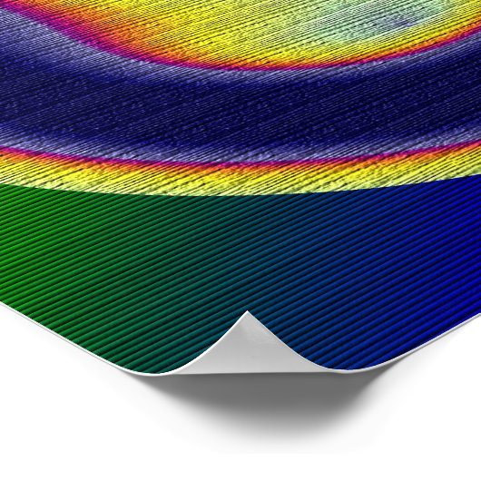 Abstrakt Rot-Gelb-Blaue Regenbogenfarben Poster (Ecke)