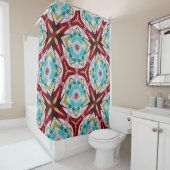 Abstrakt-Rot-Gelb-Duschvorhang Duschvorhang (Beispiel)