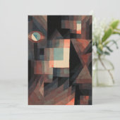 Abstrakt, rot, grüne Gradation von Paul Klee Dankeskarte (Stehend Vorderseite)