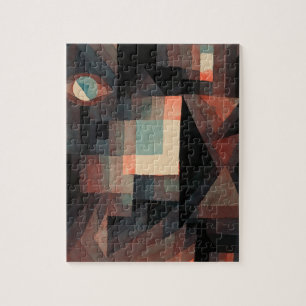 Abstrakt, rot, grüne Gradation von Paul Klee Puzzle