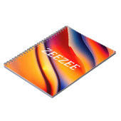 Abstrakt Rot, Orange und Blue Wavy Notizblock (Linke Seite)