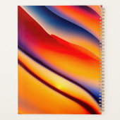 Abstrakt Rot, Orange und Blue Wavy Planer (Rückseite)