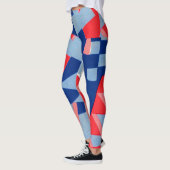 abstrakt, rot und blau, Druck Nr. 1 Leggings (Links)