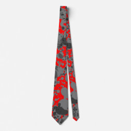 Abstrakt Rot und Grau Neck Tie Krawatte