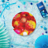 Abstrakt rot und rosa pappteller (Party)