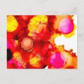 Abstrakt rot und rosa postkarte (Vorderseite)