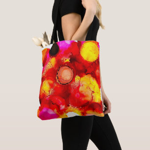 Abstrakt rot und rosa tasche