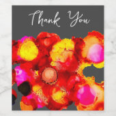 Abstrakt rot und rosa weinetikett (Einzelnes Label)