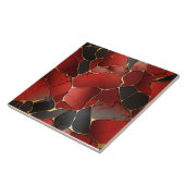 Abstrakt rot und schwarz geometrisch fliese (Seite)