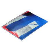 Abstrakt rot, weiß und blau - Notebook Notizblock (Linke Seite)