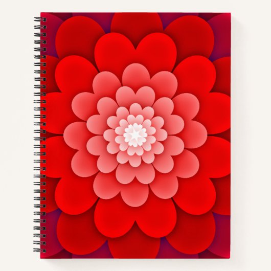 Abstrakt-Rote Blume-58566 Notizblock (Vorderseite)