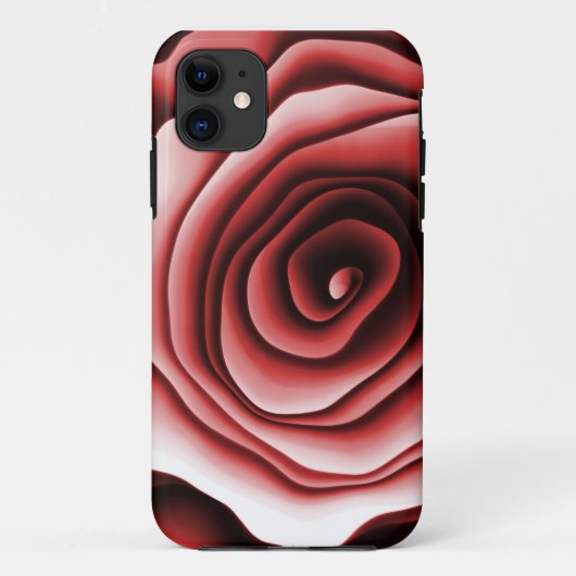 Abstrakt Rote Blume Elegante Moderne Case-Mate iPhone Hülle (Rückseite)