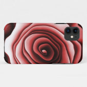 Abstrakt Rote Blume Elegante Moderne Case-Mate iPhone Hülle (Rückseite (Horizontal))