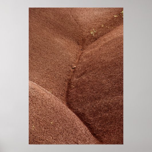 Abstrakt Rote gestrichene Hügel Oregon Poster (Vorne)