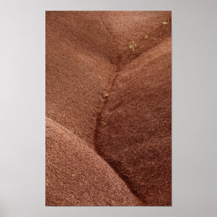 Abstrakt Rote gestrichene Hügel Oregon Poster