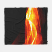 Abstrakt roter Rauch Feuer über schwarzem Hintergr Fleecedecke (Vorderseite (Horizontal))