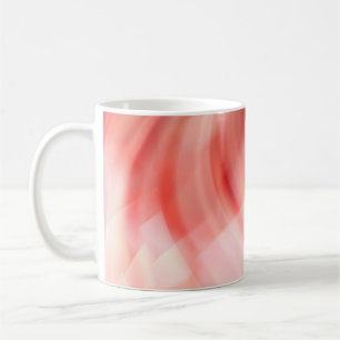 abstrakt roter und rosa Hintergrund mit weißen Rin Kaffeetasse